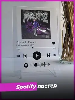 Spotify постер OG Buda FEDUK спотифай подарок другу фигурка