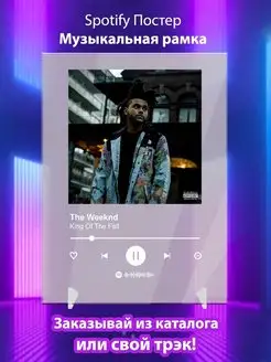 Spotify постер The Weeknd карточки Плакат The Weeknd картина