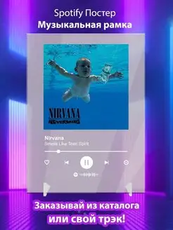 Spotify постер Nirvana карточки. Плакат Nirvana картина