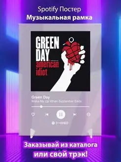 Spotify постер Green Day карточки. Плакат Green Day картина