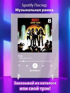 Spotify постер Kiss карточки. Плакат Kiss картина