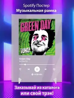 Спотифай постер Green Day карточки. Плакат Green Day картина