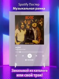 Spotify постер AC DC карточки. Плакат AC DC картина