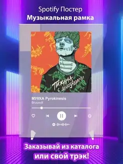 Spotify постер МУККА Pyrokinesis карточки. Плакат картина