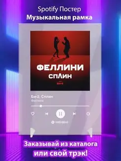 Spotify постер Би-2 Сплин карточки Плакат Би-2 Сплин картина