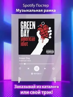 Spotify постер Green day карточки. Плакат Green day картина