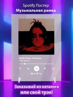 Spotify постер White Punk Платина карточки. Плакат картина