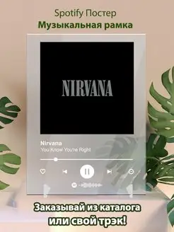 Spotify постер Nirvana карточки. Плакат Nirvana картина