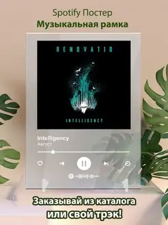 Spotify постер Intelligency-Август карточки. Плакат картина