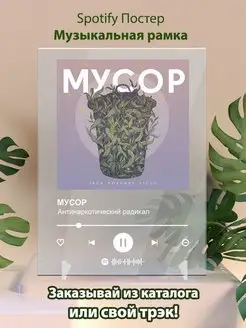 Spotify постер МУСОР карточки. Плакат МУСОР картина