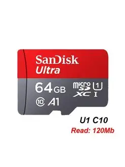 Карта памяти Ultra MicroSDXC 64 ГБ, UHS-I, U1