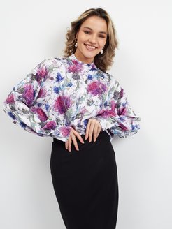 Блузка женская с широкими рукавами ЭмЭлька 142348075 купить за 2 910 ₽ в интернет-магазине Wildberries