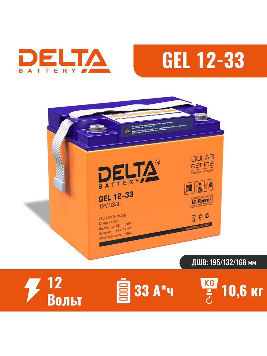 Аккумулятор delta gel