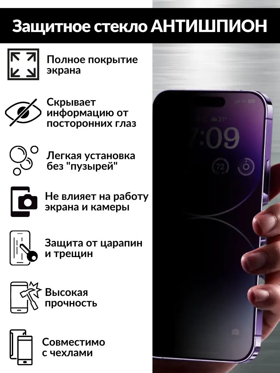 Защитное стекло 14 pro max