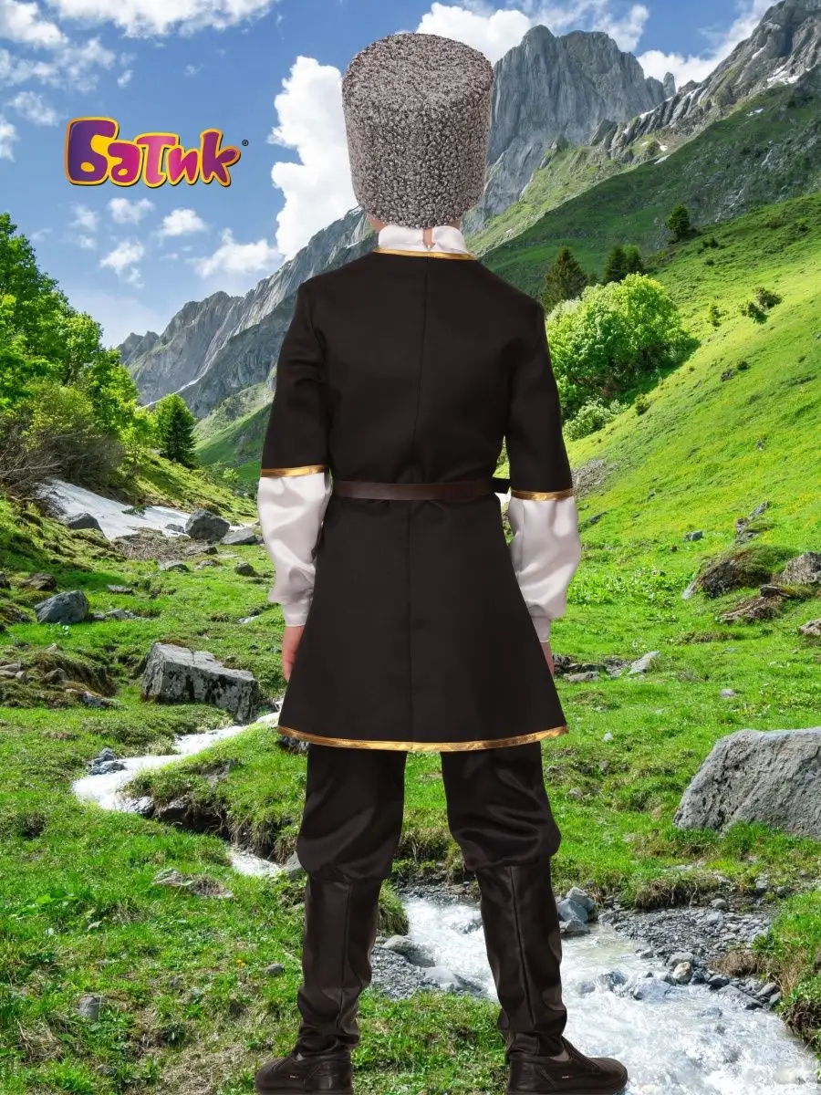 Карнавальный костюм Кавказский мальчик, рост 122 см, черный