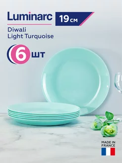 Набор тарелок Diwali Light Turquoise десертные 19 см, 6 шт