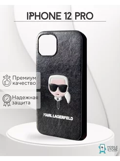 Чехол на iPhone 12 Pro KARL LAGERFELD Кожаный