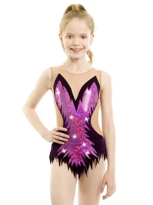 Купальник гимнастический с юбкой для выступлений Chersa 8845942 купить за 5 227 ₽ в интернет-магазине Wildberries