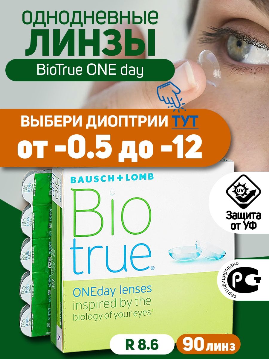 Однодневные линзы biotrue