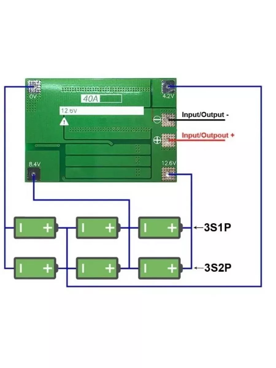 Схема распайки платы bms 3s