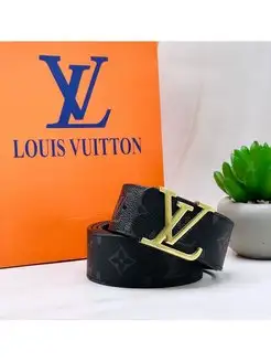 Ремень кожаный брендовый Louis Vuitton