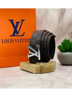 Ремень брендовый кожаный Louis Vuitton