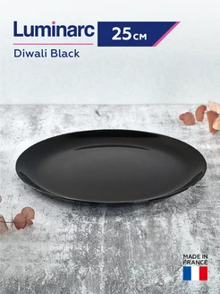 Тарелка обеденная Diwali Black плоская 25 см