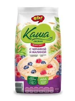 Каша овсяная с черникой и малиной 350 гр