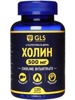 GLS витамины Холин 500 мг №120