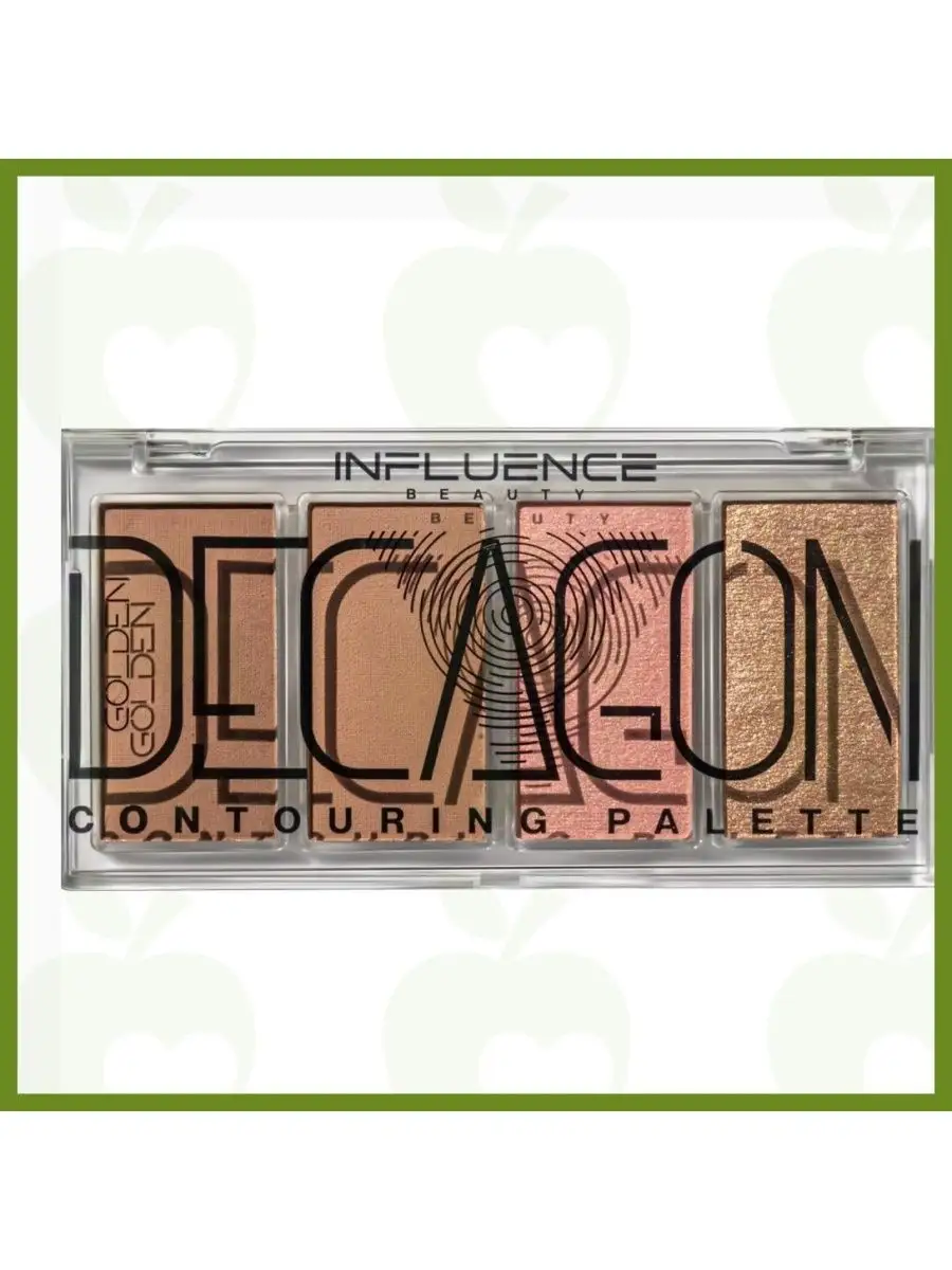 Influence beauty палетка контуринга golden decagon со схемой золотого сечения