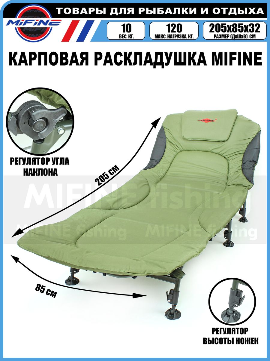 Карповая раскладушка Mifine AG-1