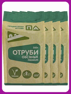 Отруби Овсяные Мелкие Для Похудения (4шт х 300г) 1,2кг