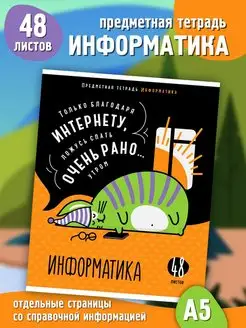 Тетрадь Информатика предметная школьная 48 листов А5