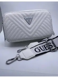 сумка маленькая белая реплика гесс guess