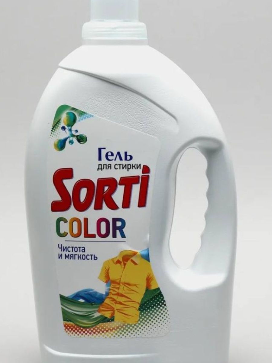 Sorti гель для стирки 3 литра. Гель для стирки sorti Color 3,4 л.. Sorti Color гель для стирки 3400. Гель для стирки sorti Color 3000г.