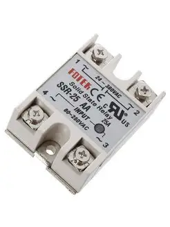 SSR-25AA Твердотельное рел 25A, 80-250V AC, 24-380V AC