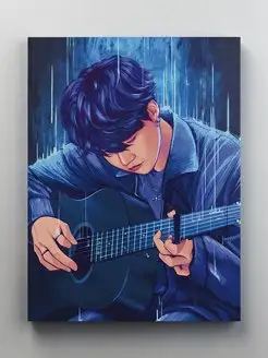 Картина "Шуга с гитарой - Suga BTS" 30x40 см