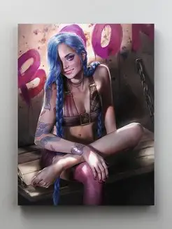 Картина "League of legends Jinx - Джинкс Аркейн" 30x40 см