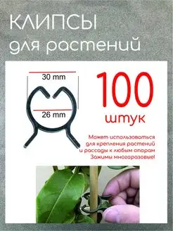 Клипса для комнатных и садовых растений, 100 шт