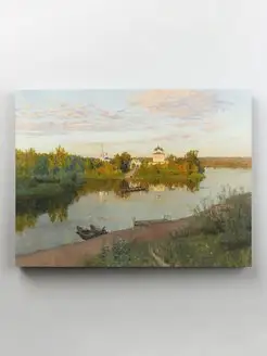 Картина "Вечерний звон - Исаак Левитан" 40x30 см