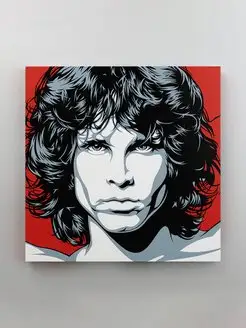 Картина "The Doors - Джим Моррисон" 35x35 см