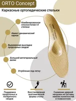 Каркасные стельки супинаторы ортопедические Concept