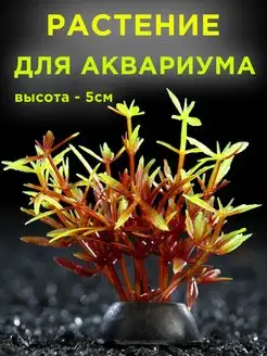 Растение искусственное аквариумное, красно-зелёное