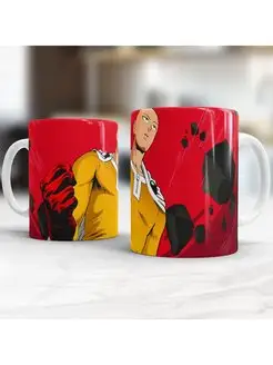 Кружка с принтом Ванпанчмен аниме One Punch Man