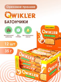 Батончик Qwikler без сахара "Грильяж и Арахис", 12шт по 40г Snaq Fabriq 147602788 купить за 655 ₽ в интернет-магазине Wildberries