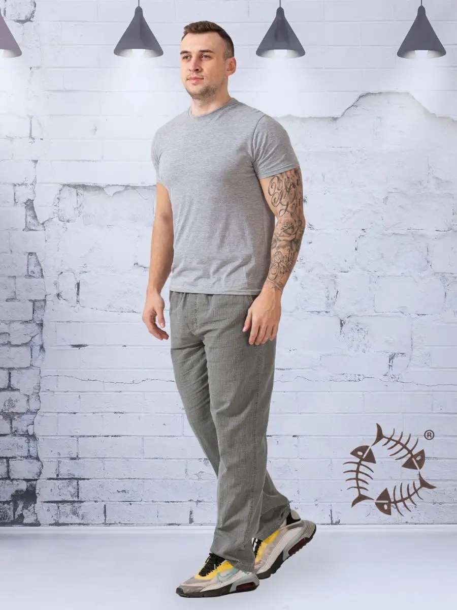 брюки мужские легкие домашние большие размеры RAREBONE 147643871 купить за  1 117 ₽ в интернет-магазине Wildberries