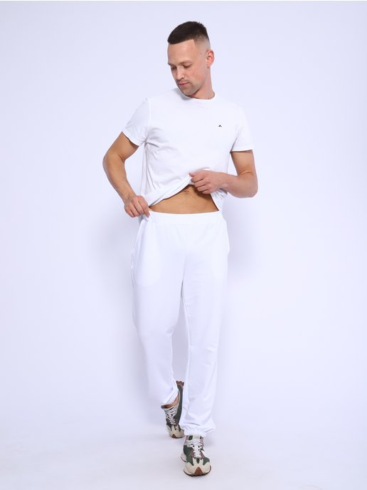 Купить белые брюки мужские в интернет магазине WildBerries.ru