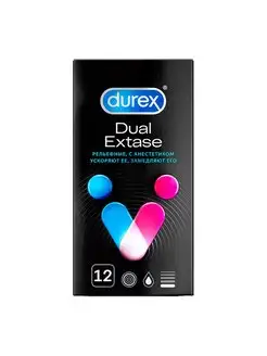 Презервативы №12 Dual Extase Рельефные с анестетиком, 12 шт