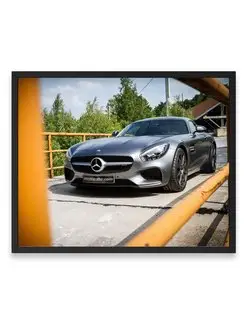 Плакат, постер mercedes benz amg gt, mercedes benz c class