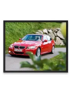 Плакат, постер bmw 5 series, автомобиль, авто, BMW 3